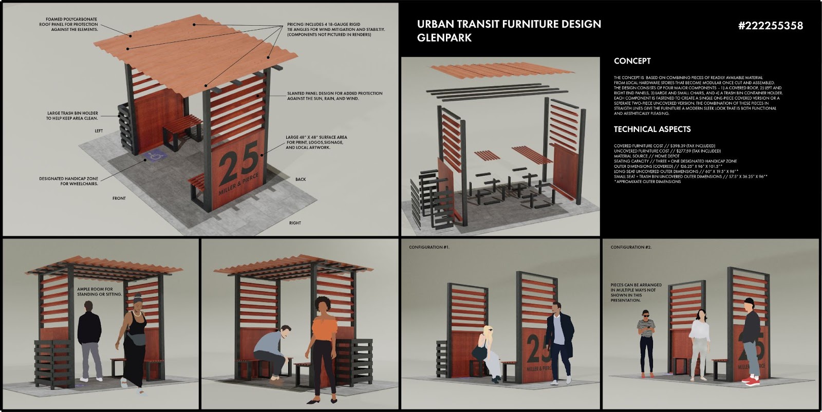 bus shelter drawing